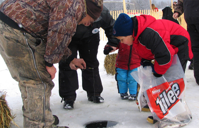 Pure Curtis in the Winter:   ice-fishing, snowmobiling, cross country skiing, and skating - which is offered at the Erickson Center's outdoor rink